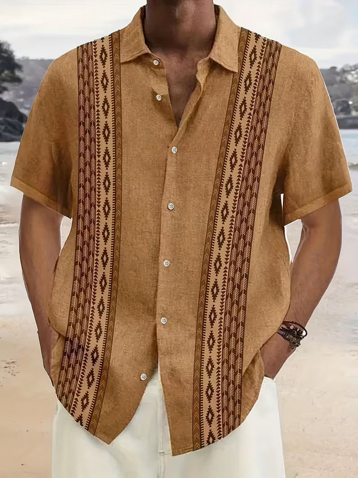 Zandro | Vintage Geometric Pattern Button Shirts