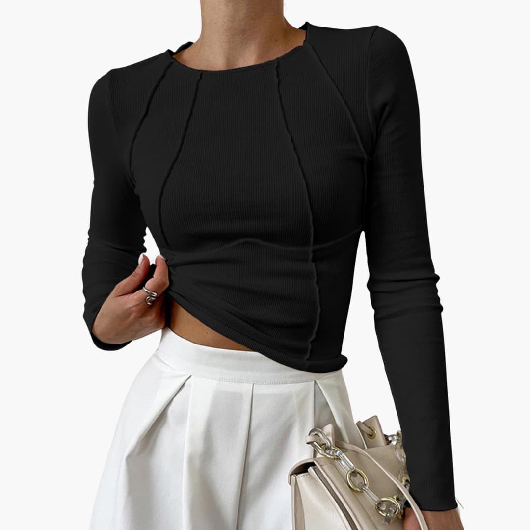 Women’s Blouse | Piping Long Sleeve