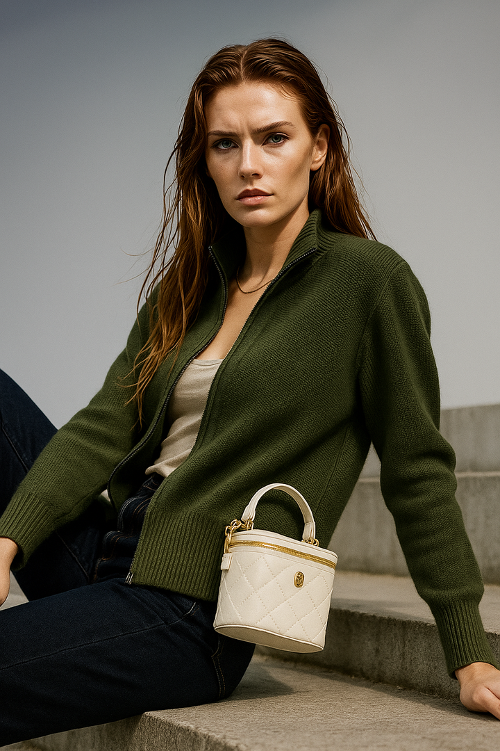 Jean | Wool Zip-Up Cardigan for Women