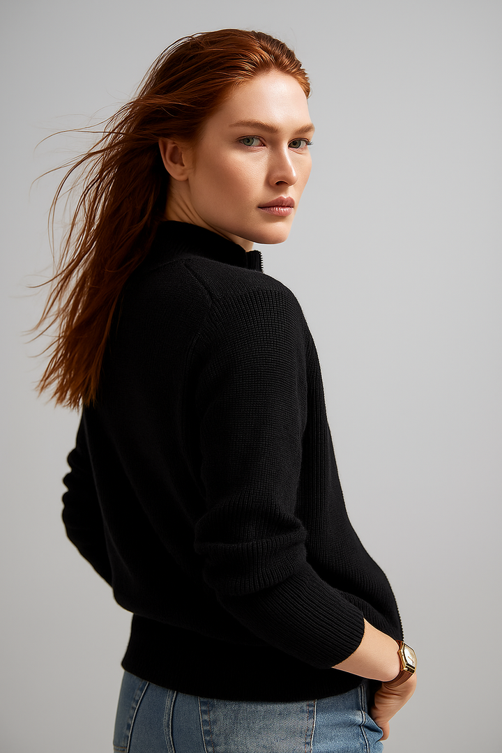 Jean | Wool Zip-Up Cardigan for Women