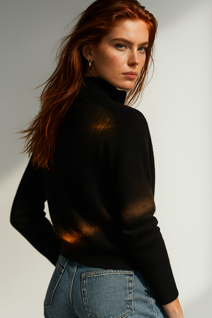 Jean | Wool Zip-Up Cardigan for Women