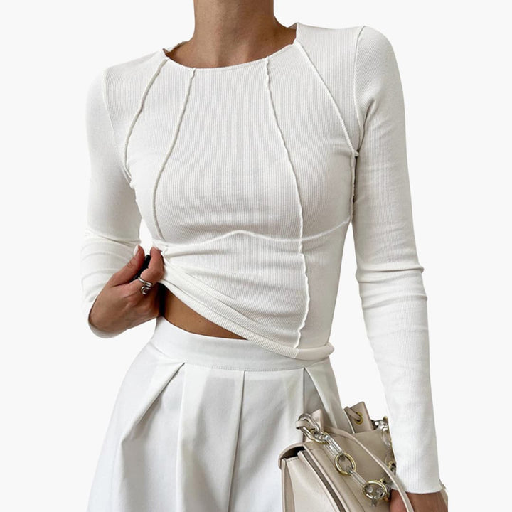 Women’s Blouse | Piping Long Sleeve