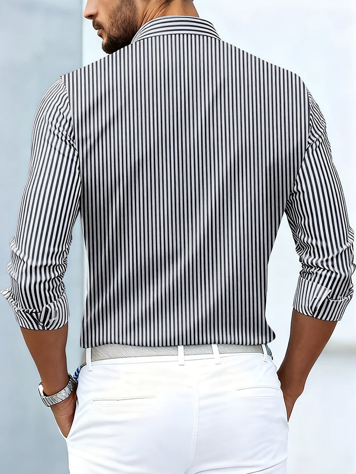 Gabriel | Refined Striped Long Sleeve Shirt