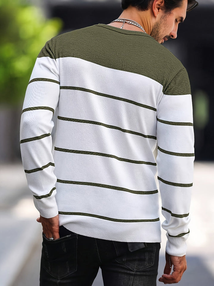 Henry | Striped Crew Neck Sweater