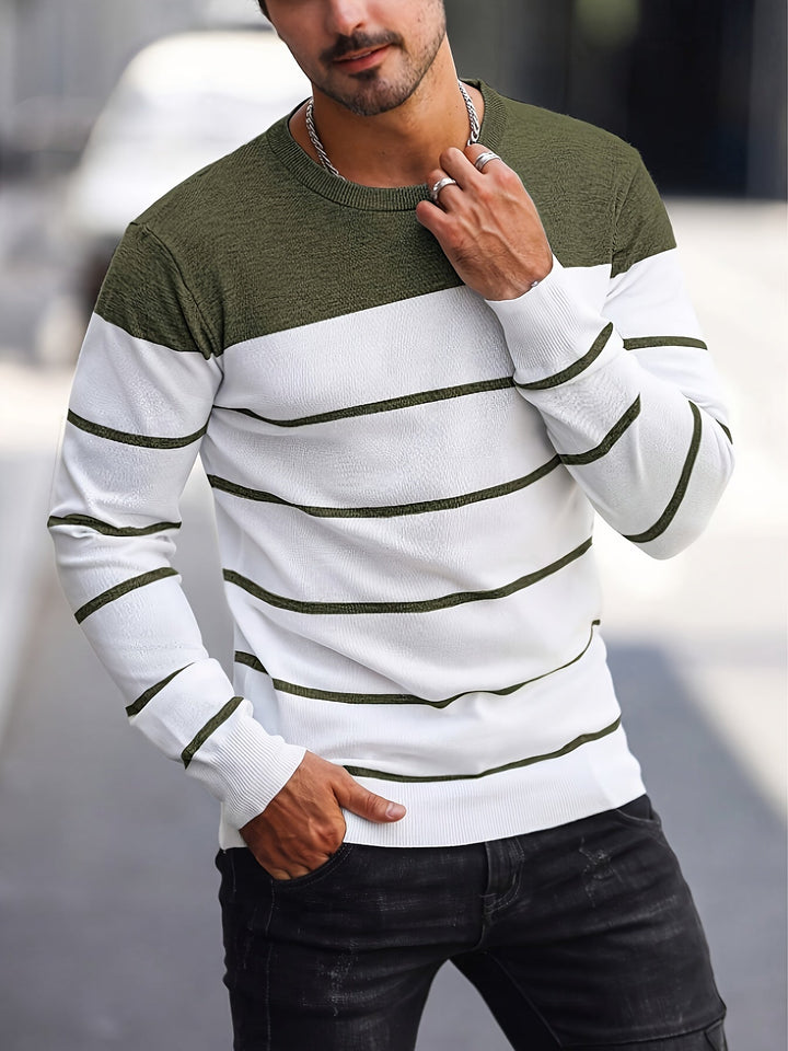 Henry | Striped Crew Neck Sweater