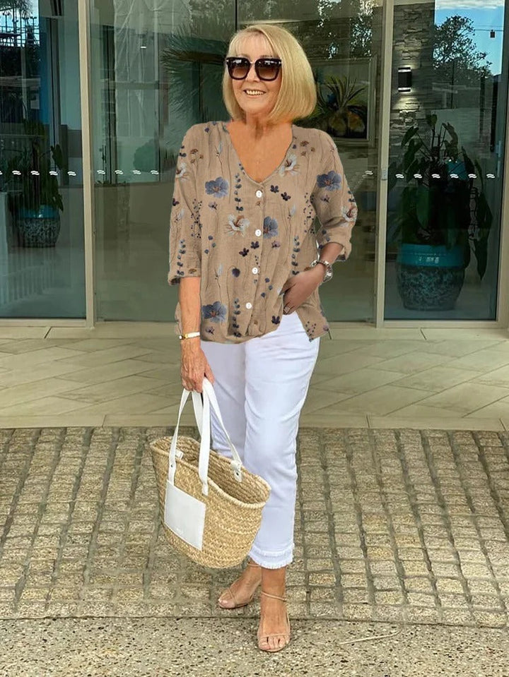 Women’s Blouse | Floral with Button Front
