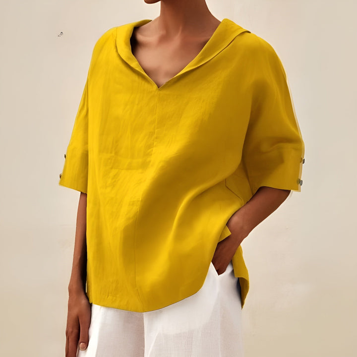 Women’s Blouse | Short Sleeve V Neck