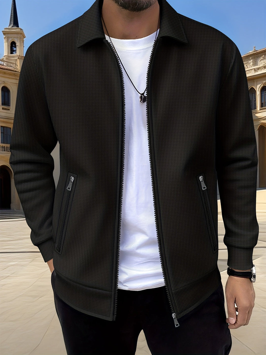 Cameron | Textured Zip Jacket