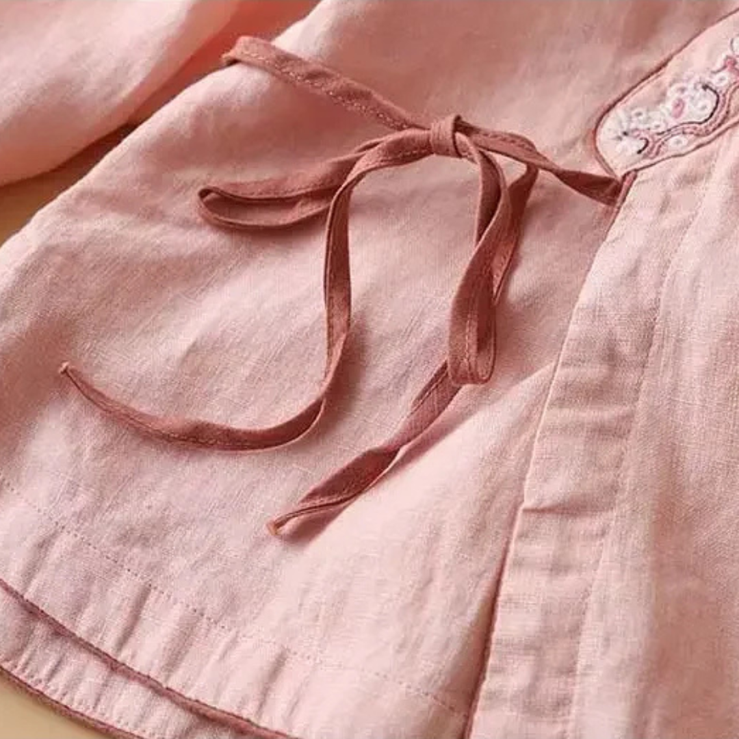 Women’s Blouse | Embroidered Wrap Detail