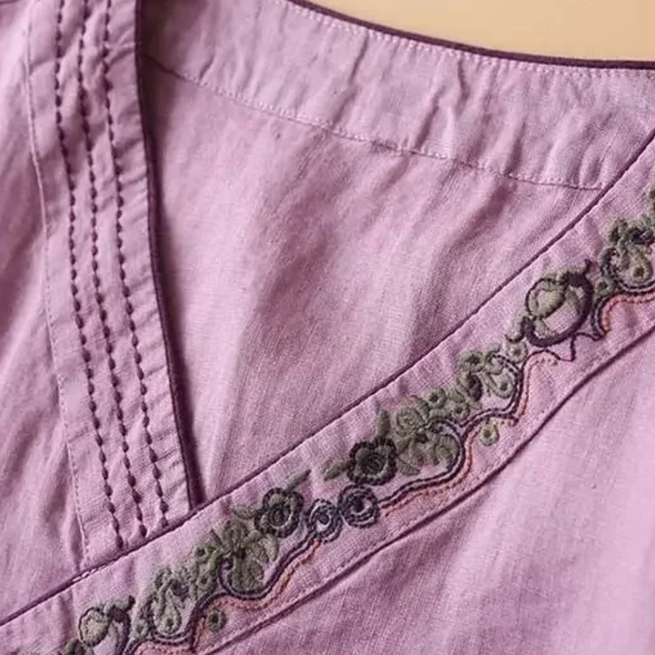 Women’s Blouse | Embroidered Wrap Detail