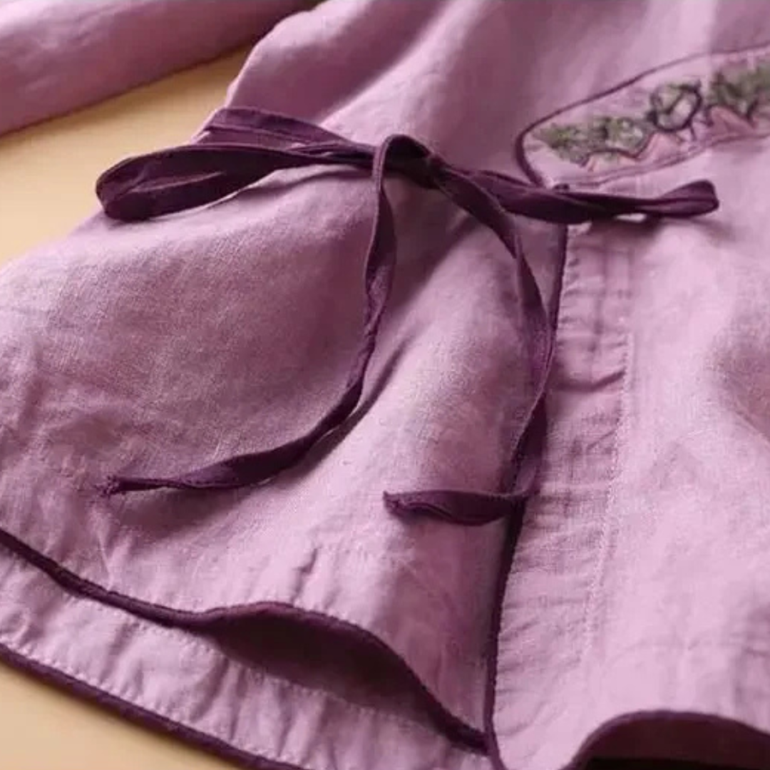 Women’s Blouse | Embroidered Wrap Detail
