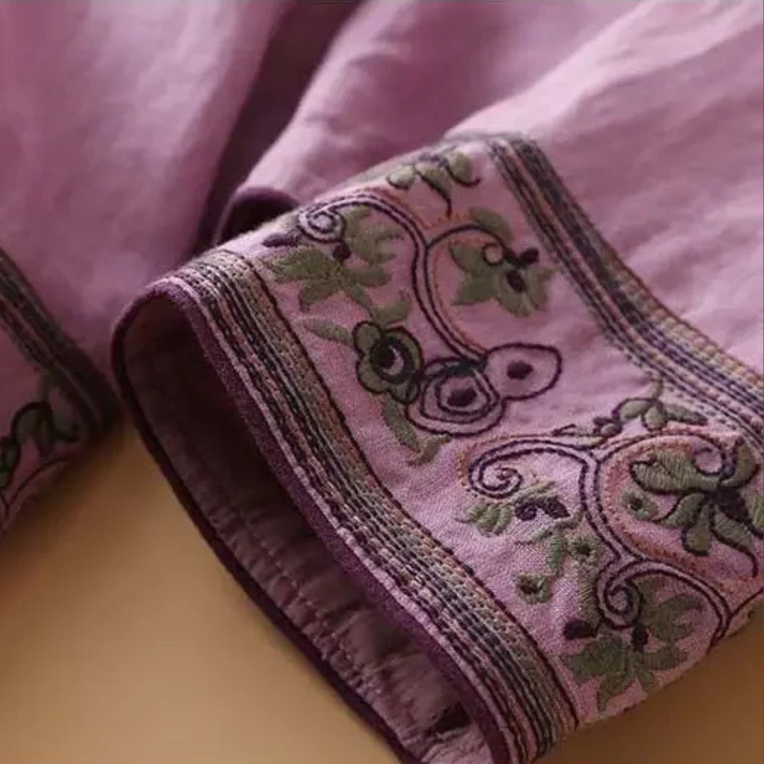 Women’s Blouse | Embroidered Wrap Detail