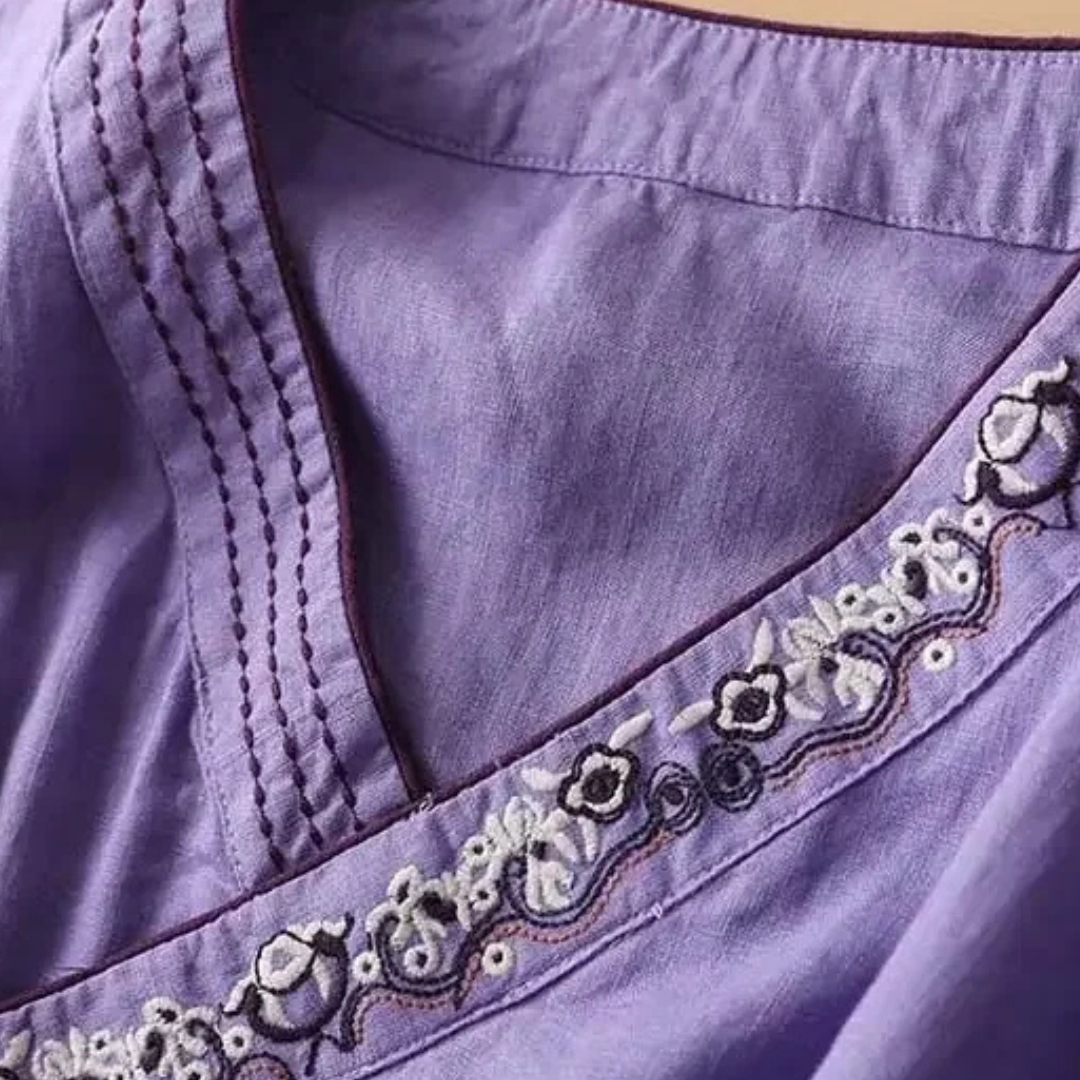 Women’s Blouse | Embroidered Wrap Detail