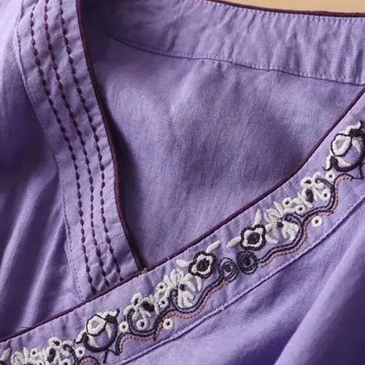 Women’s Blouse | Embroidered Wrap Detail