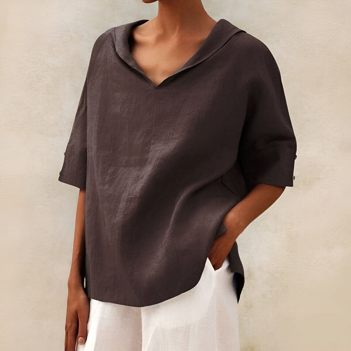 Women’s Blouse | Short Sleeve V Neck