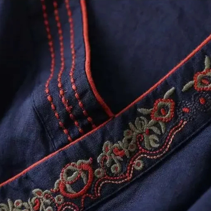 Women’s Blouse | Embroidered Wrap Detail