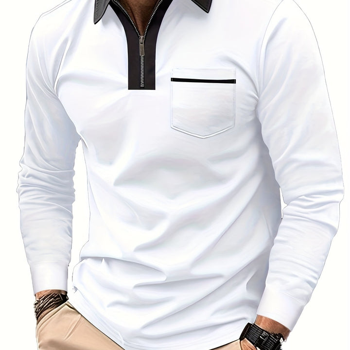 Curtis | Refined Zip-Collar Polo Shirt