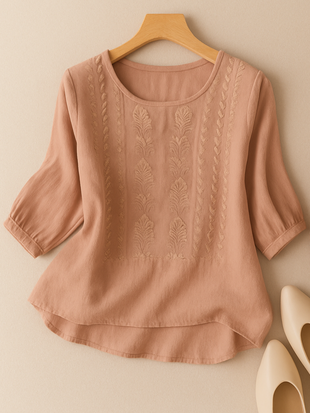 Women’s Blouse | Relaxed Fit with Embroidered Design