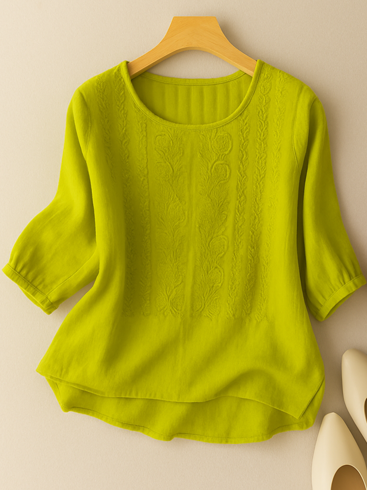 Women’s Blouse | Relaxed Fit with Embroidered Design