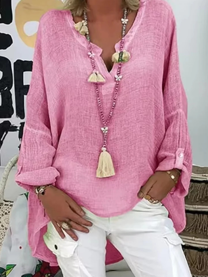 Women’s Blouse | Oversized with V-Neck