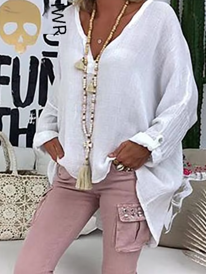 Women’s Blouse | Oversized with V-Neck