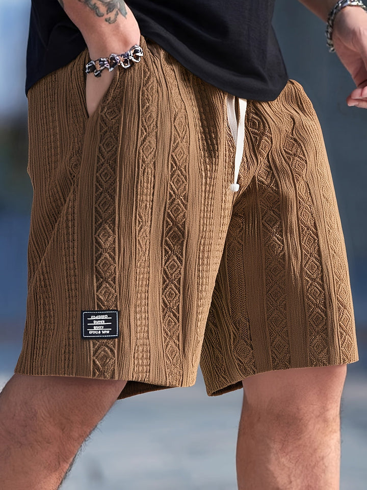 Nolan | Textured Drawstring Shorts