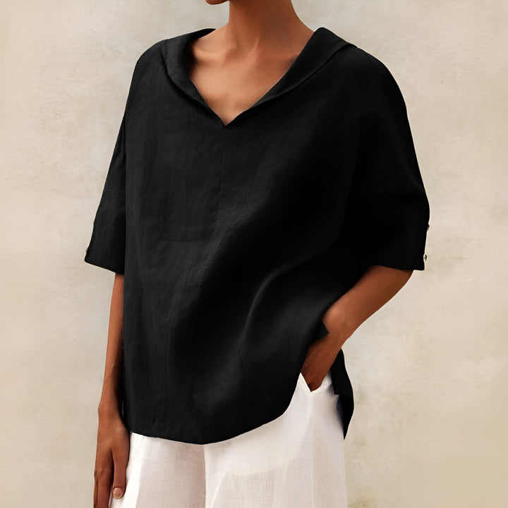 Women’s Blouse | Short Sleeve V Neck