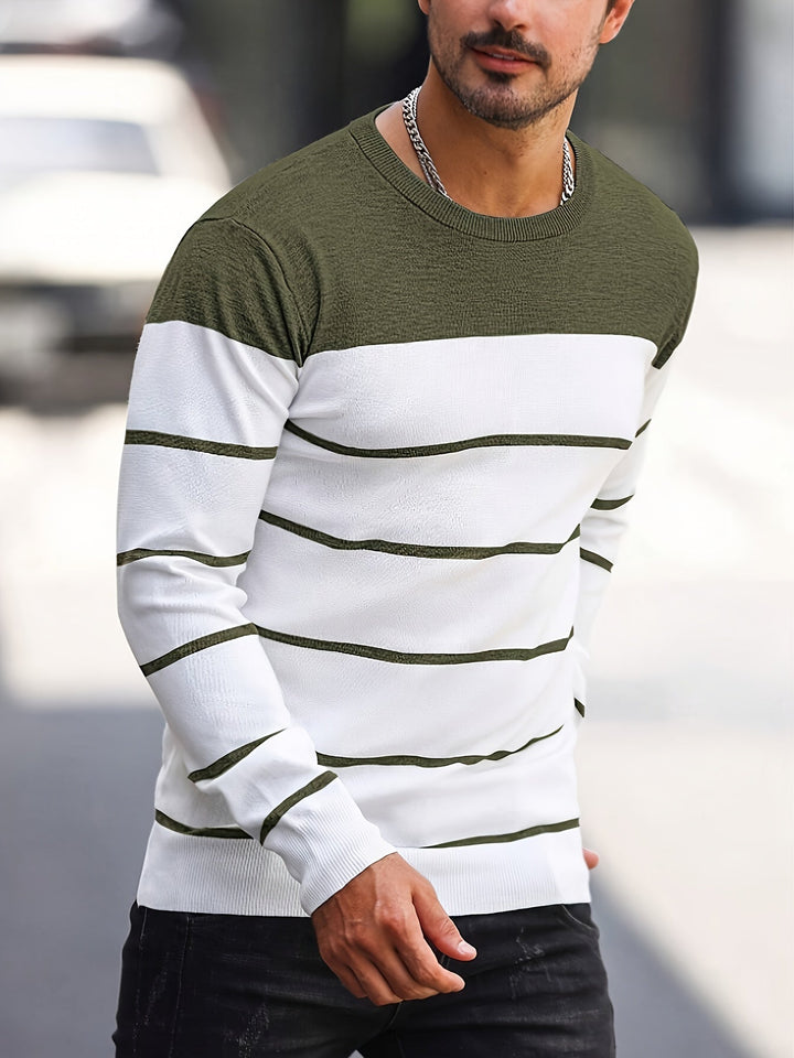Henry | Striped Crew Neck Sweater