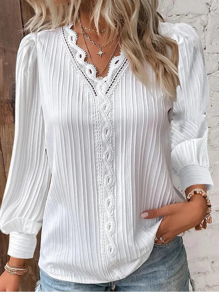 Women’s Blouse | Long Sleeve with Lace Details