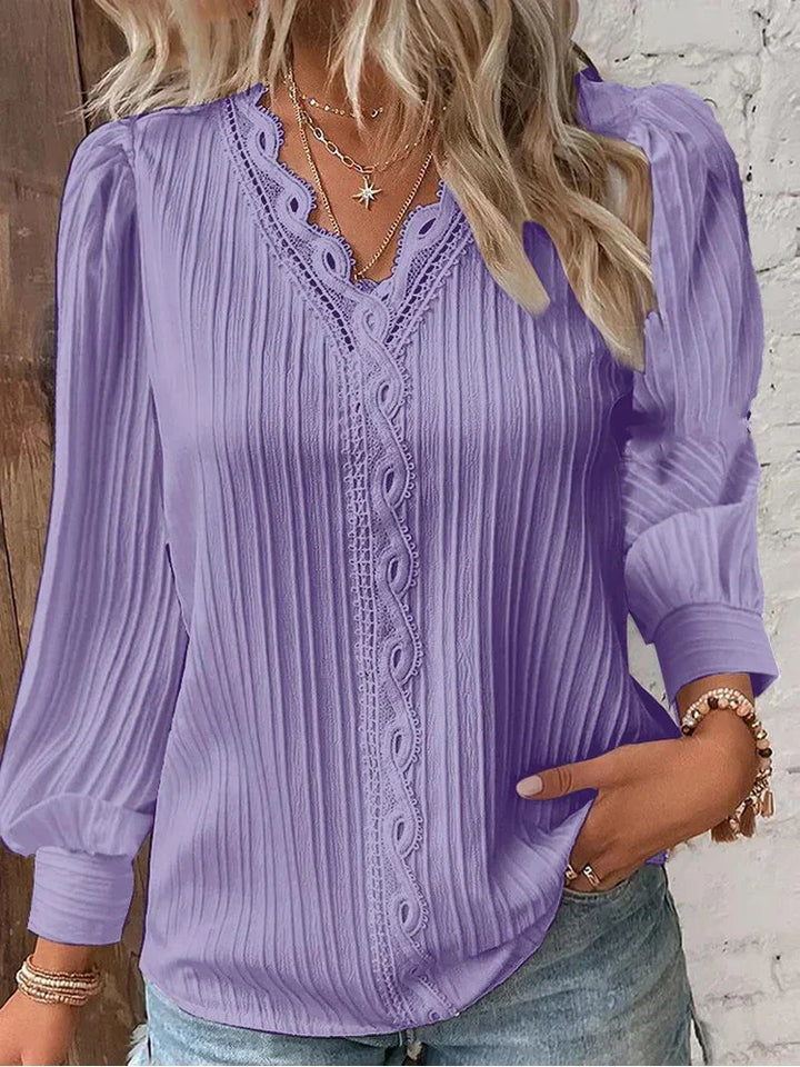 Women’s Blouse | Long Sleeve with Lace Details