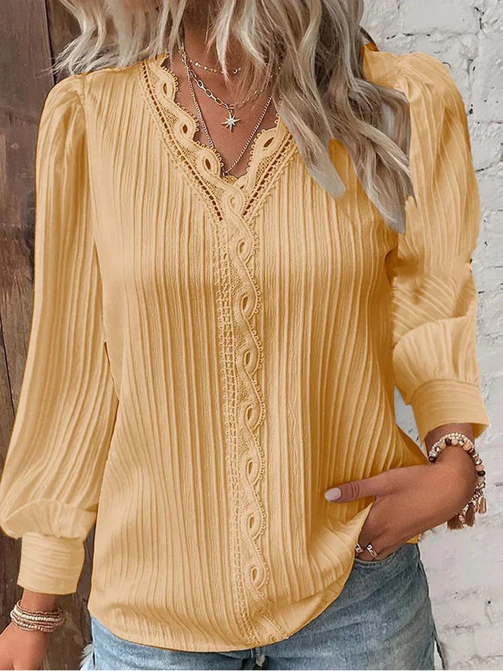 Women’s Blouse | Long Sleeve with Lace Details