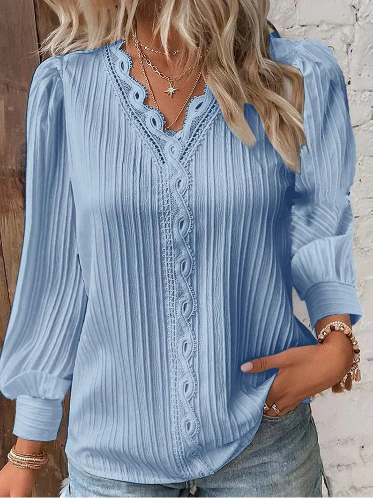 Women’s Blouse | Long Sleeve with Lace Details