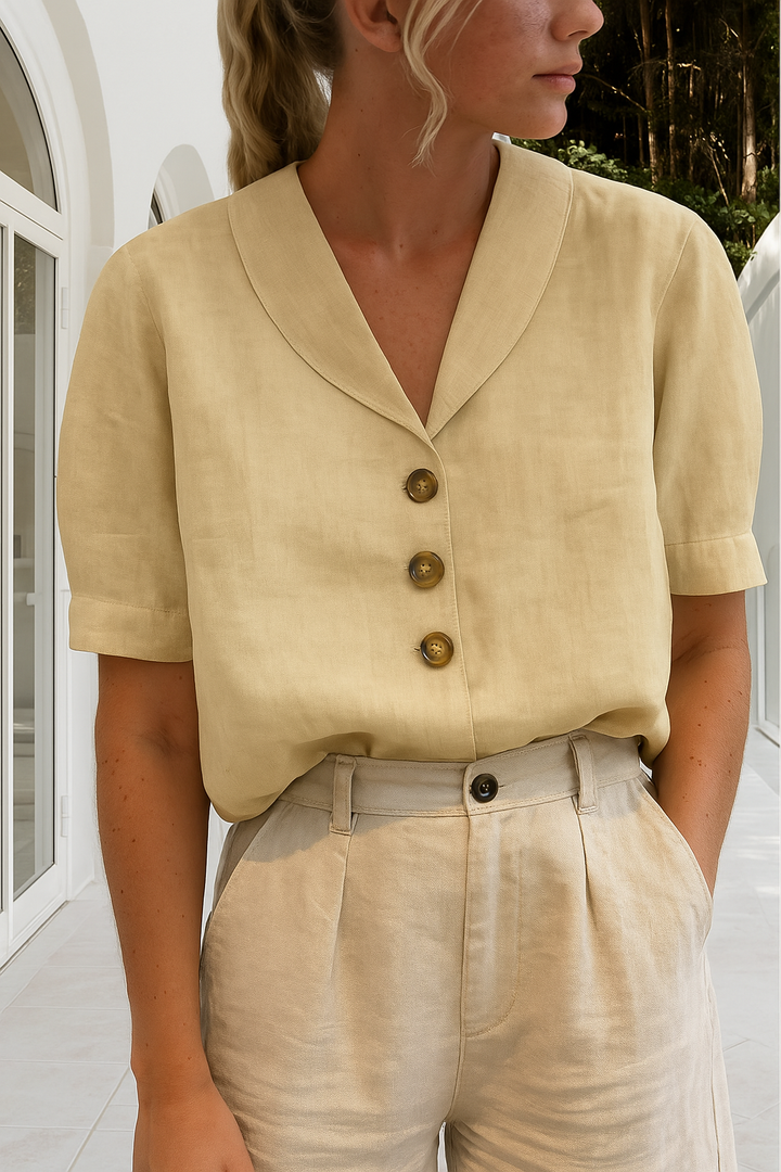 Women’s Blouse | Short Sleeve Button-Up