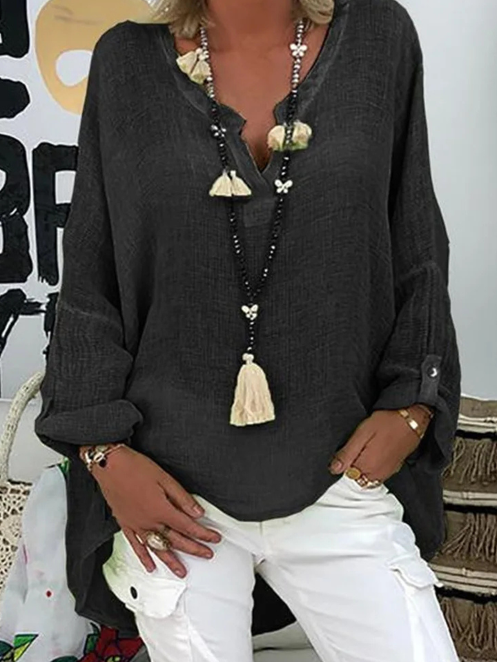 Women’s Blouse | Oversized with V-Neck
