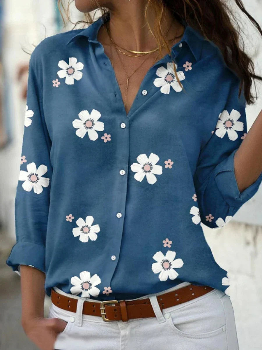 Women’s Blouse | Floral Print with Button Front