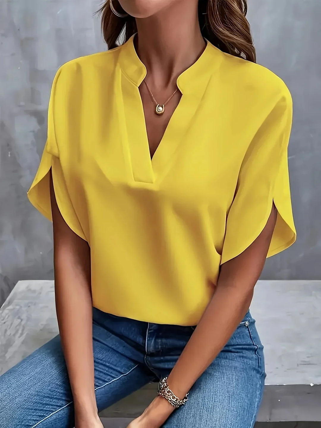 Women’s Blouse | V-Neck with Tailored Design