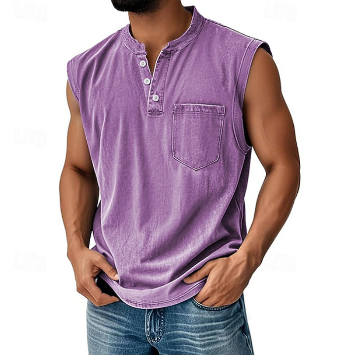 Gerald | Casual Sleeveless Vintage Style Shirt