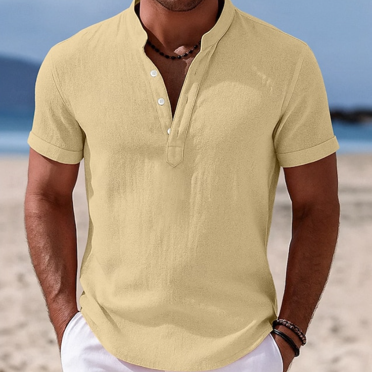 Atlas | Summer Button-Up Short Sleeve Shirt