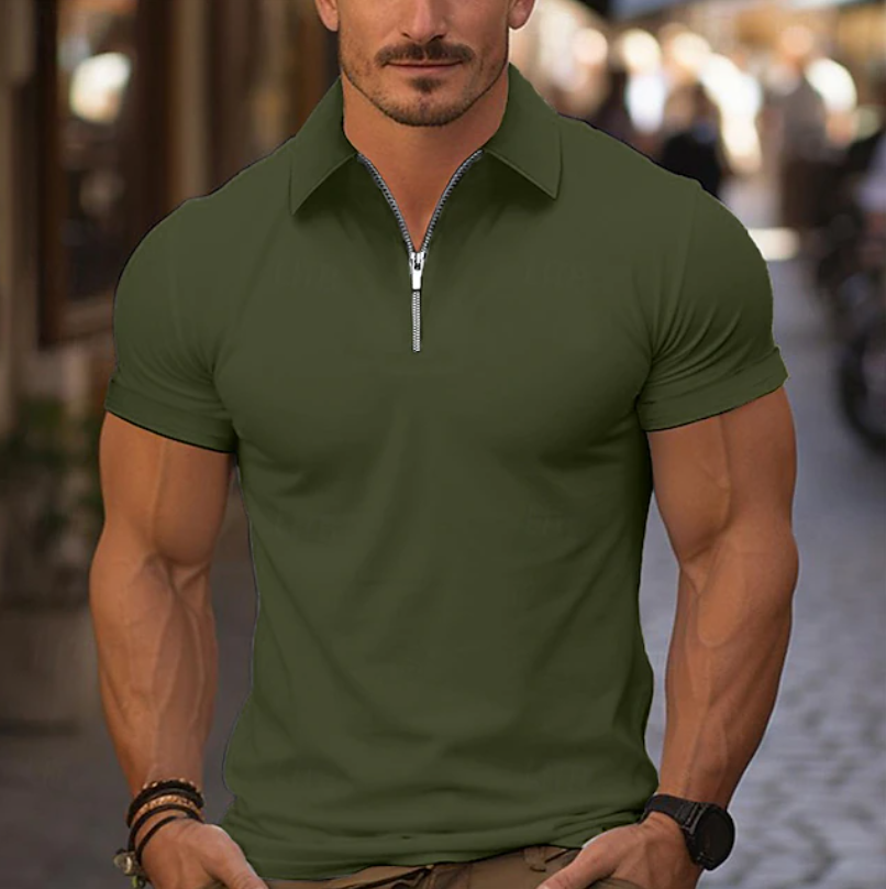 Ramsey | Classic Quarter Zip Collar Shirt