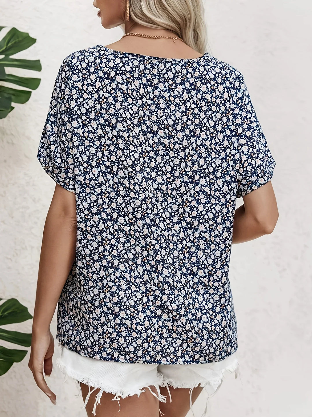 Women’s Blouse | Floral Print Button Front
