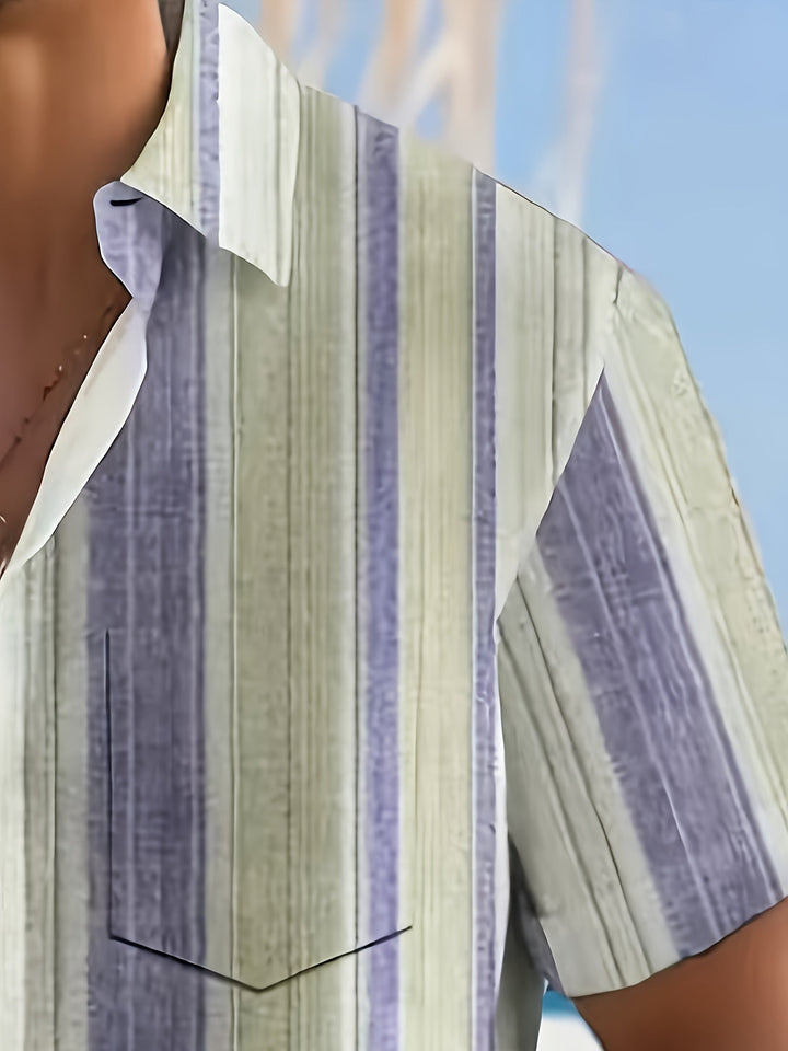 Gregory | Relaxed Striped Short Sleeve Shirt