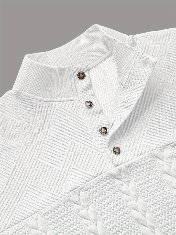 Sterling | Textured Stand-Collar Pullover