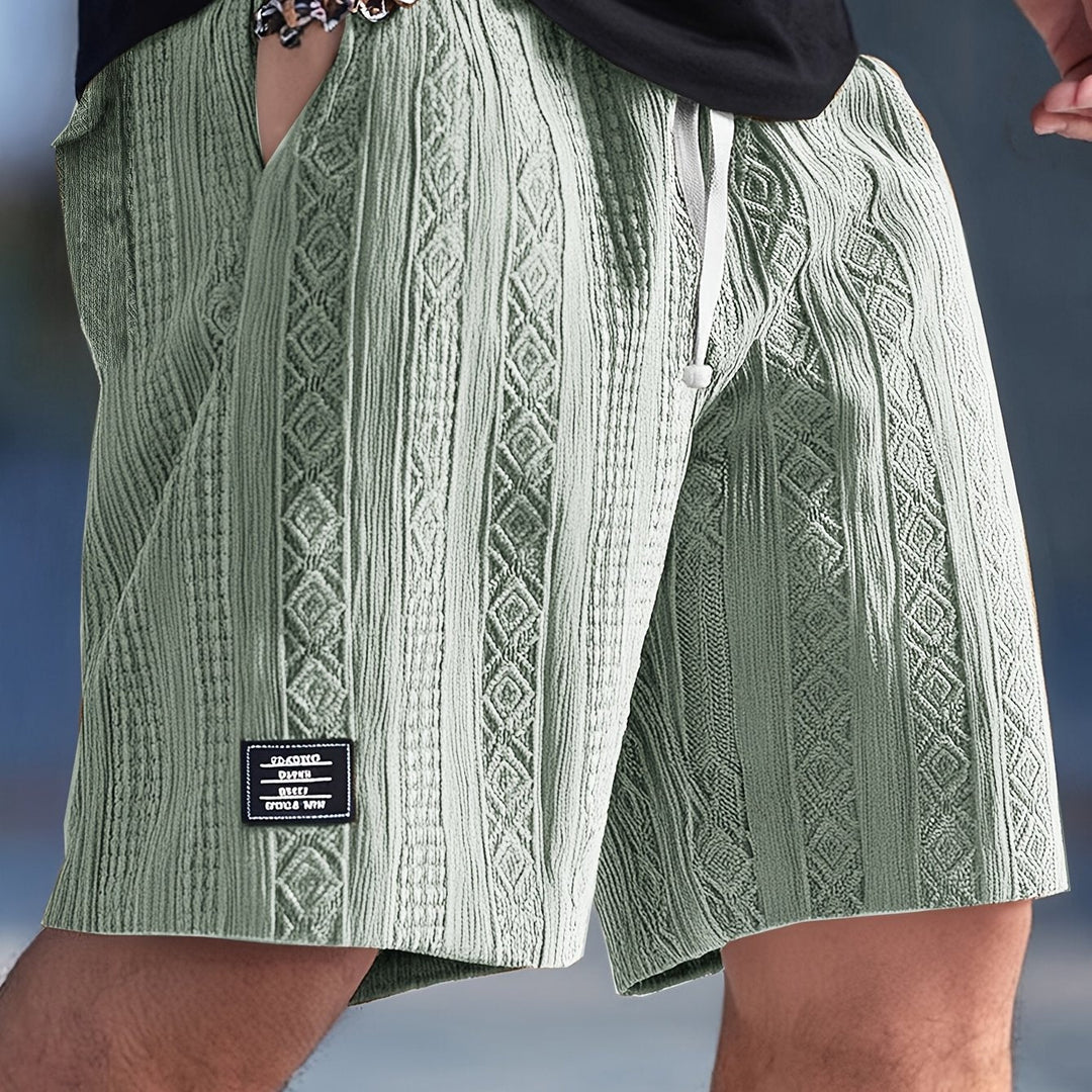 Nolan | Textured Drawstring Shorts