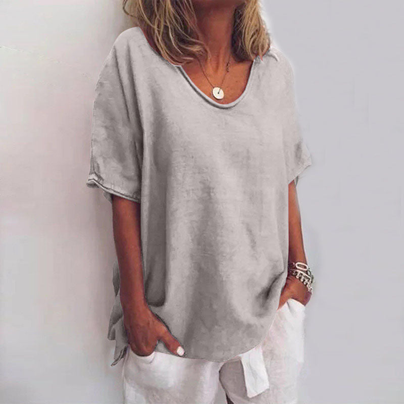 Women’s Blouse | Loose with Round Neckline