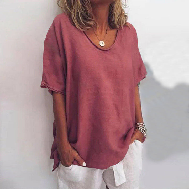 Women’s Blouse | Loose with Round Neckline