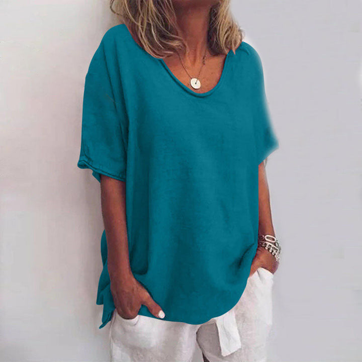 Women’s Blouse | Loose with Round Neckline